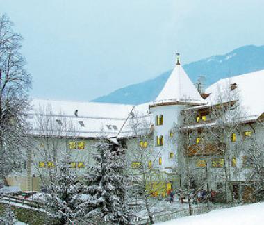 Italský hotel Mühlgarten v zimě